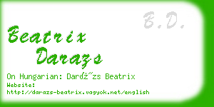 beatrix darazs business card